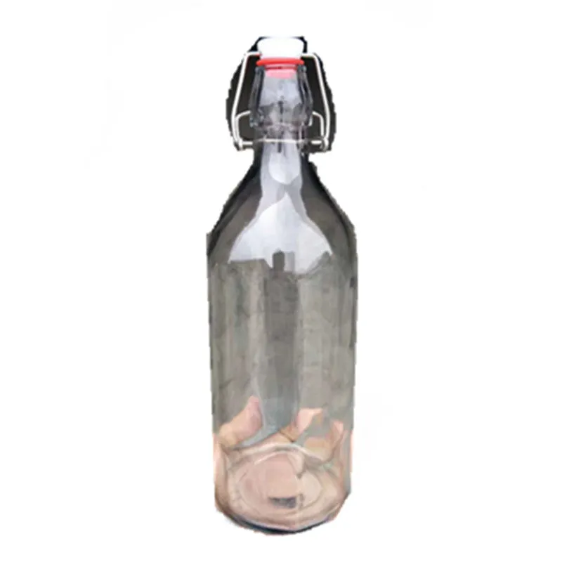 Empty enzyme glass bottle