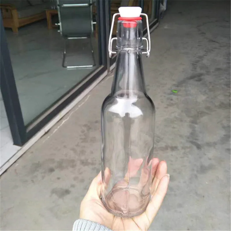 Empty enzyme glass bottle