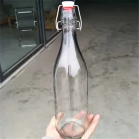 Empty enzyme glass bottle