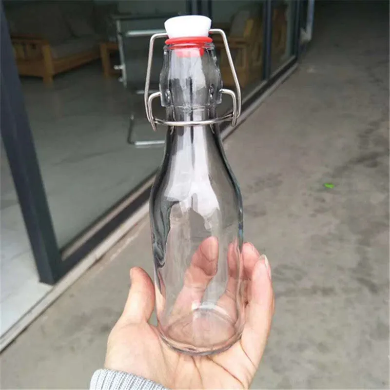 Empty enzyme glass bottle