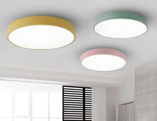 Erika Scandinavian Colourful Slim Round Ceiling Lamp