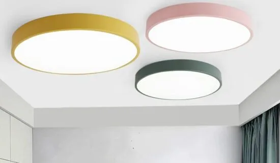 Erika Scandinavian Colourful Slim Round Ceiling Lamp