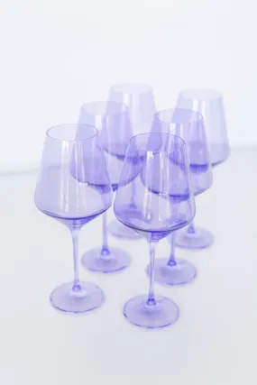 Estelle Colored Wine Stemware {Lavender}_Single