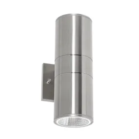 Everly 12 in. LED Outdoor Wall Light 120-277V, Selectable CCT Satin Nickel