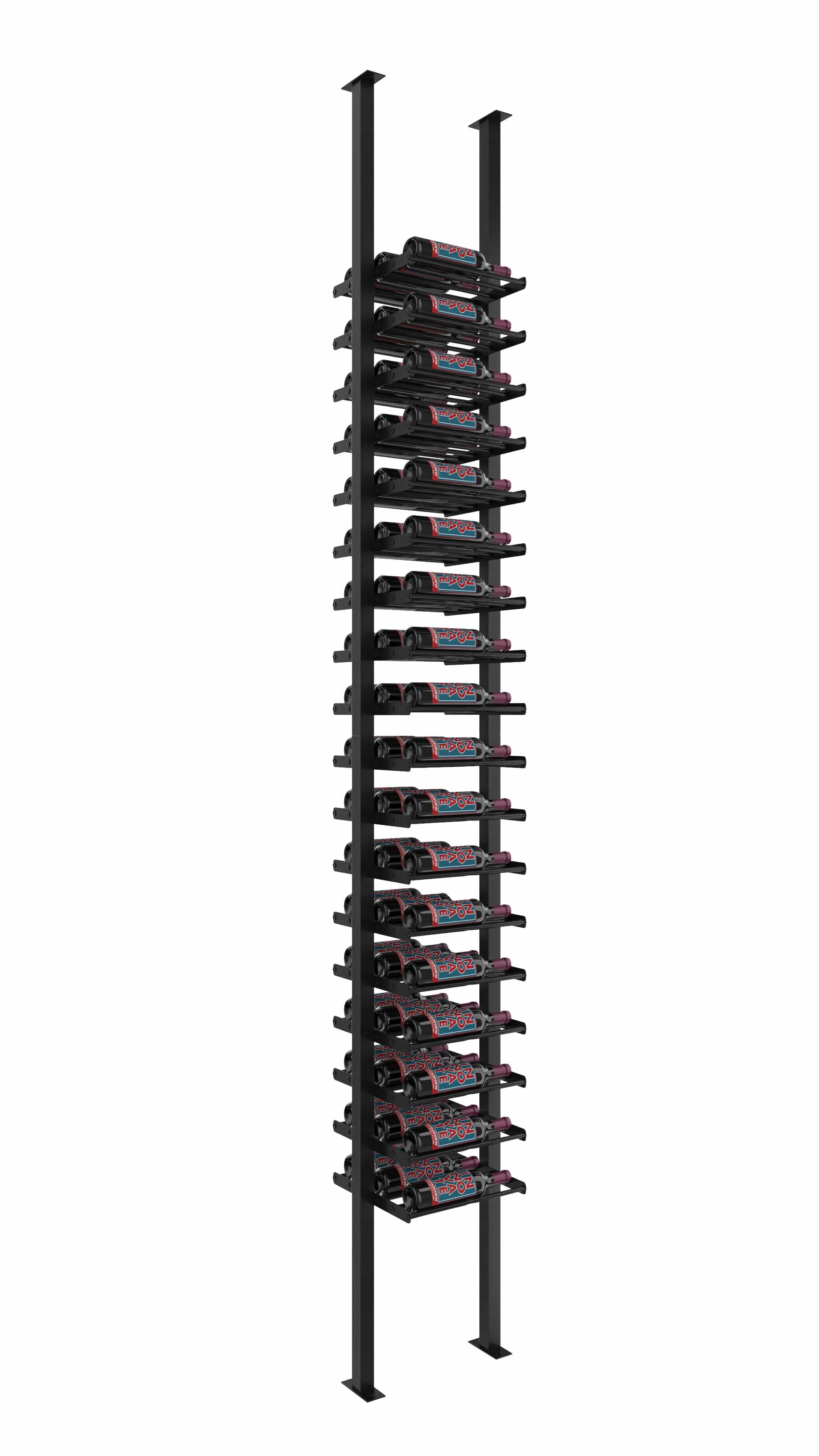 Evolution Low Profile Ultra Slim Floor-to-Ceiling Wine Rack 10 1C (18-54 Bottles)