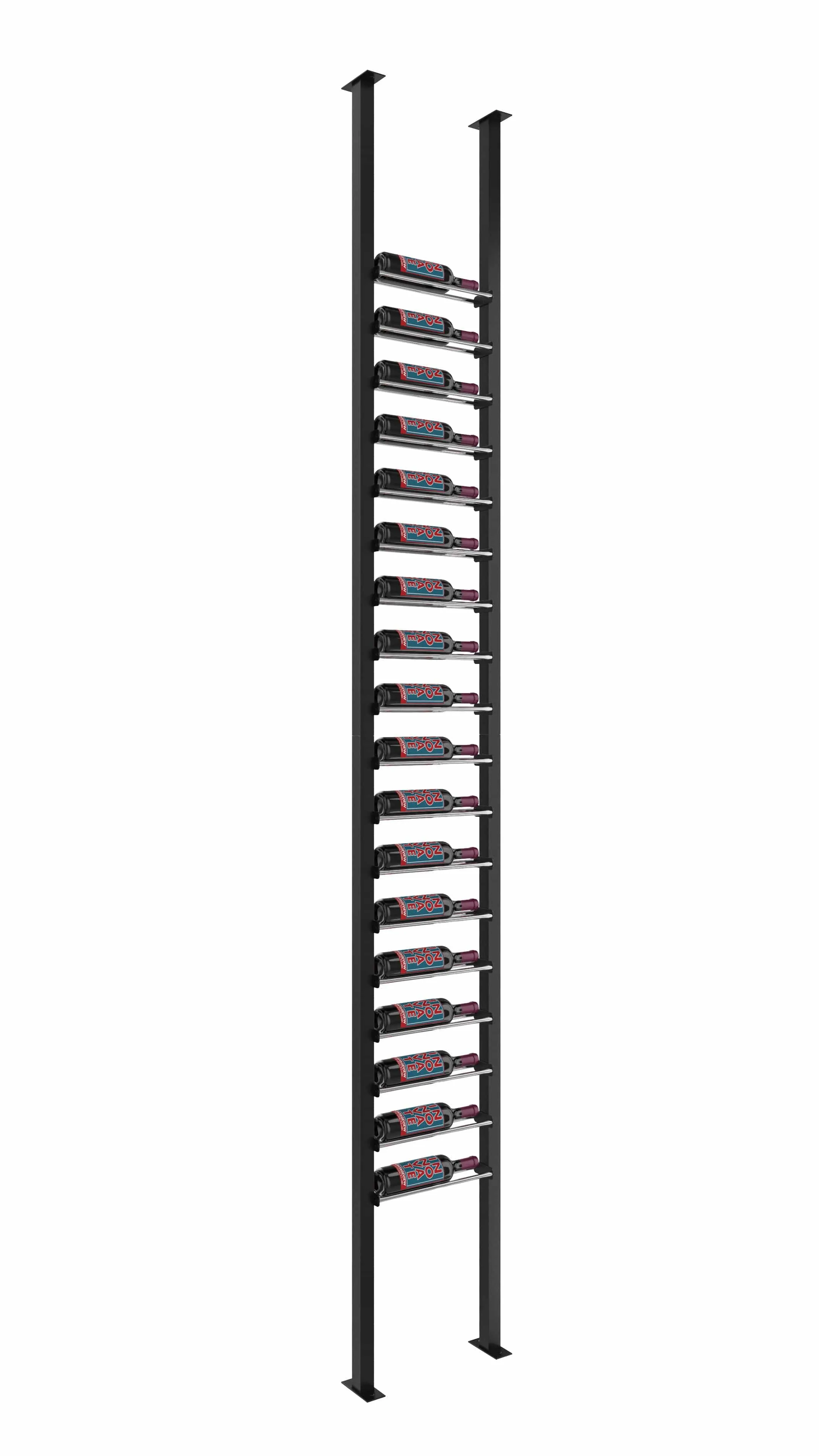 Evolution Low Profile Ultra Slim Floor-to-Ceiling Wine Rack 10 1C (18-54 Bottles)