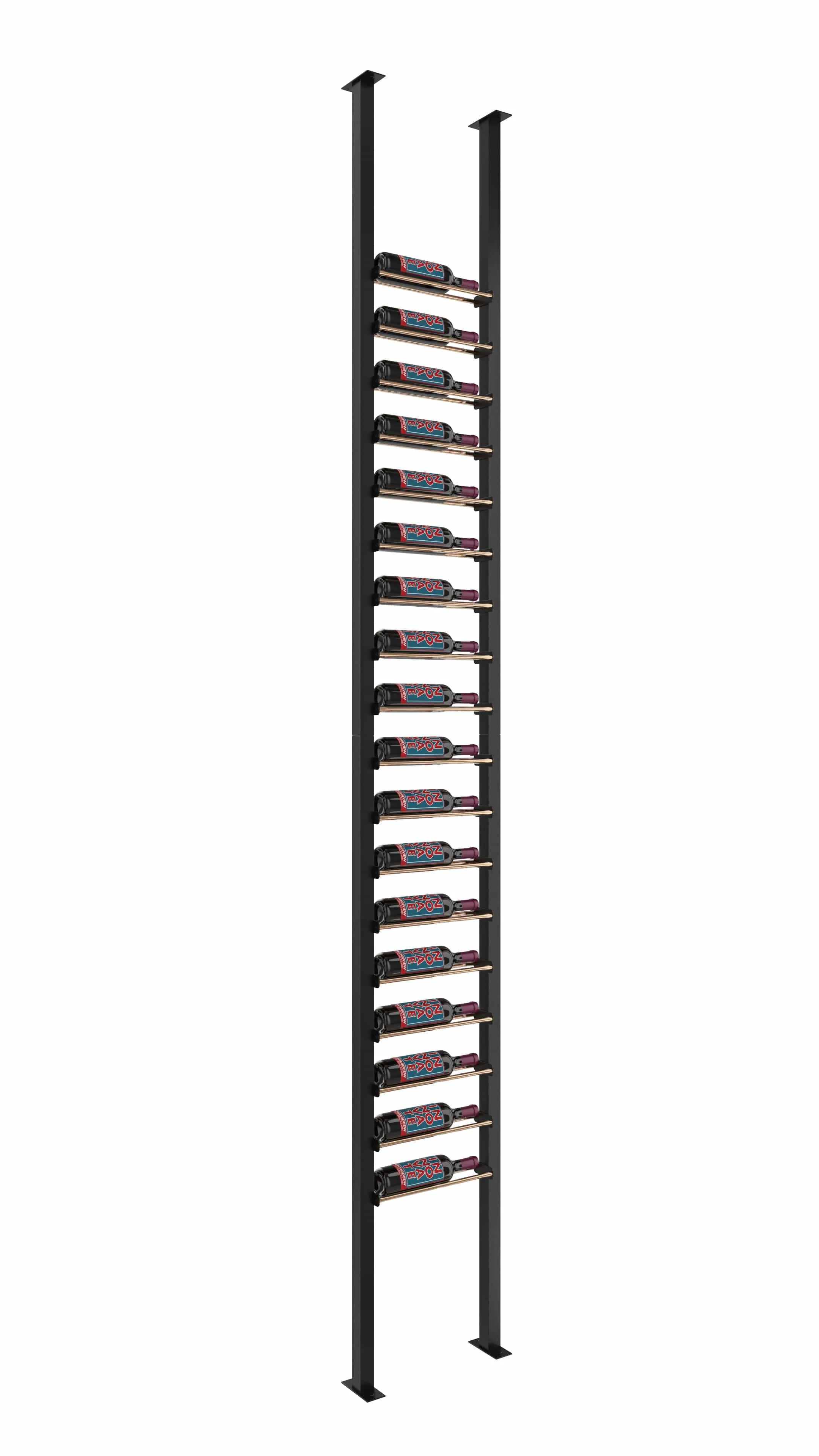 Evolution Low Profile Ultra Slim Floor-to-Ceiling Wine Rack 10 1C (18-54 Bottles)