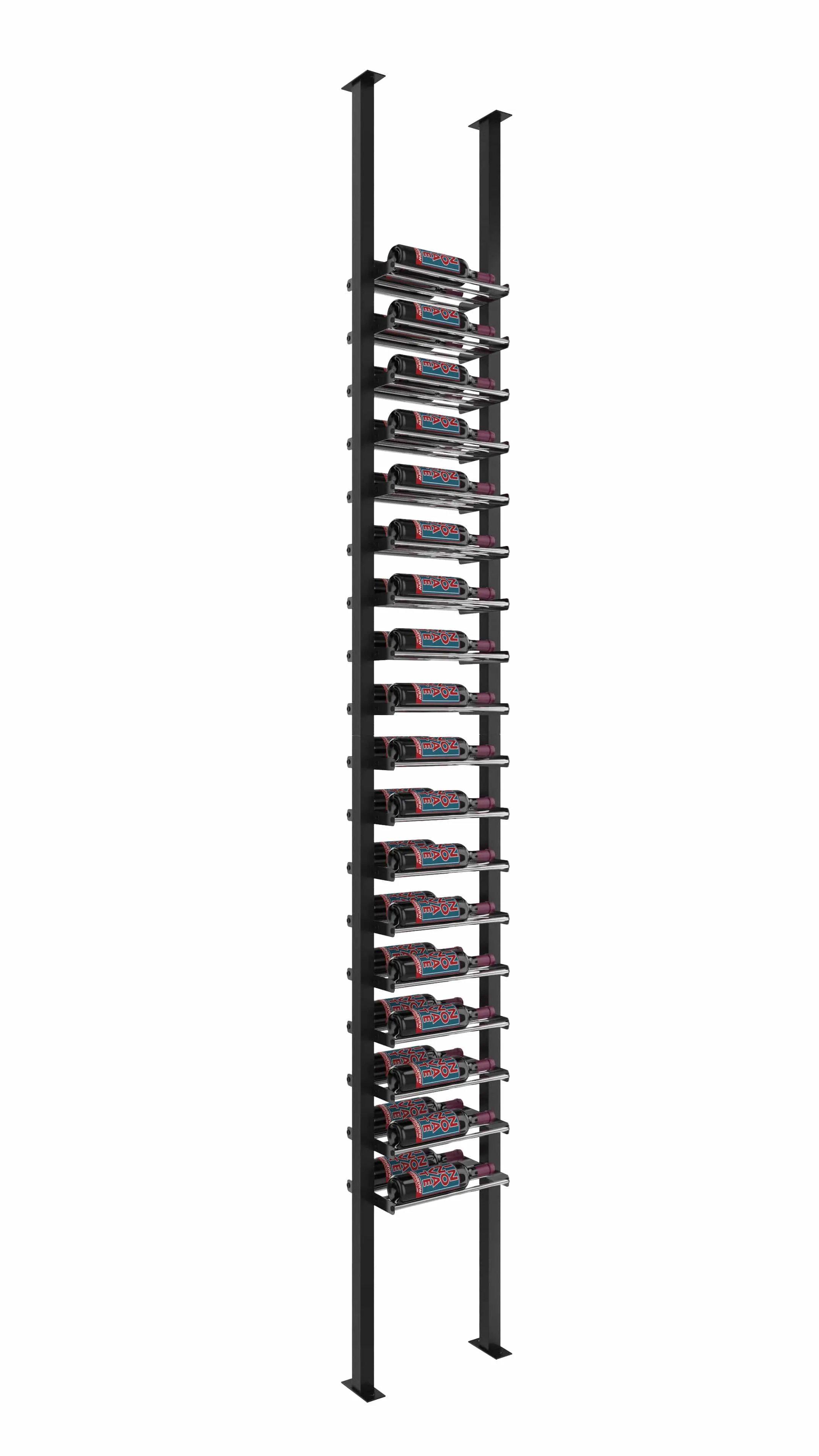 Evolution Low Profile Ultra Slim Floor-to-Ceiling Wine Rack 10 1C (18-54 Bottles)