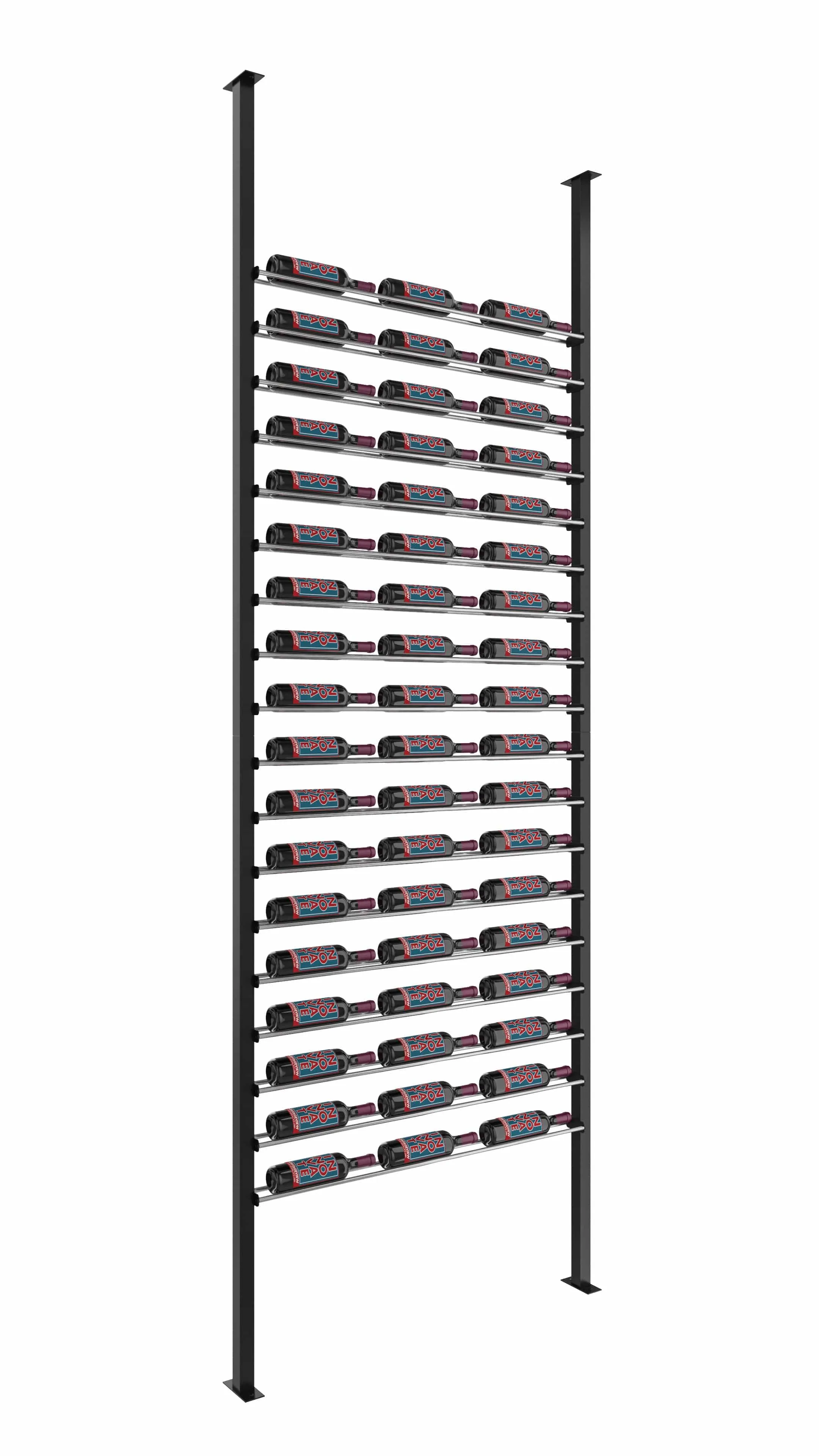 Evolution Low Profile Ultra Slim Floor-to-Ceiling Wine Rack 10 3C (54-162 Bottles)