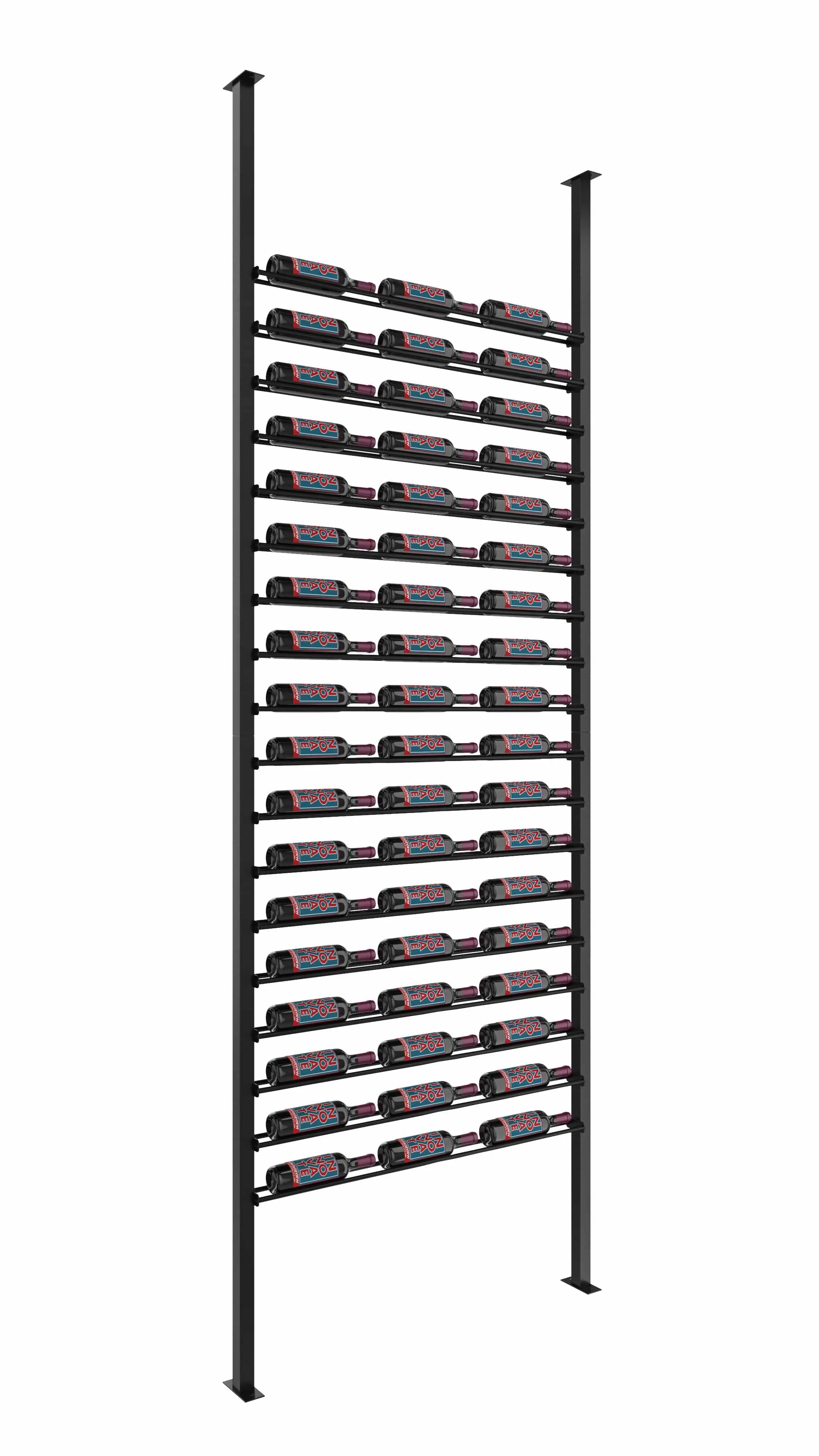 Evolution Low Profile Ultra Slim Floor-to-Ceiling Wine Rack 10 3C (54-162 Bottles)