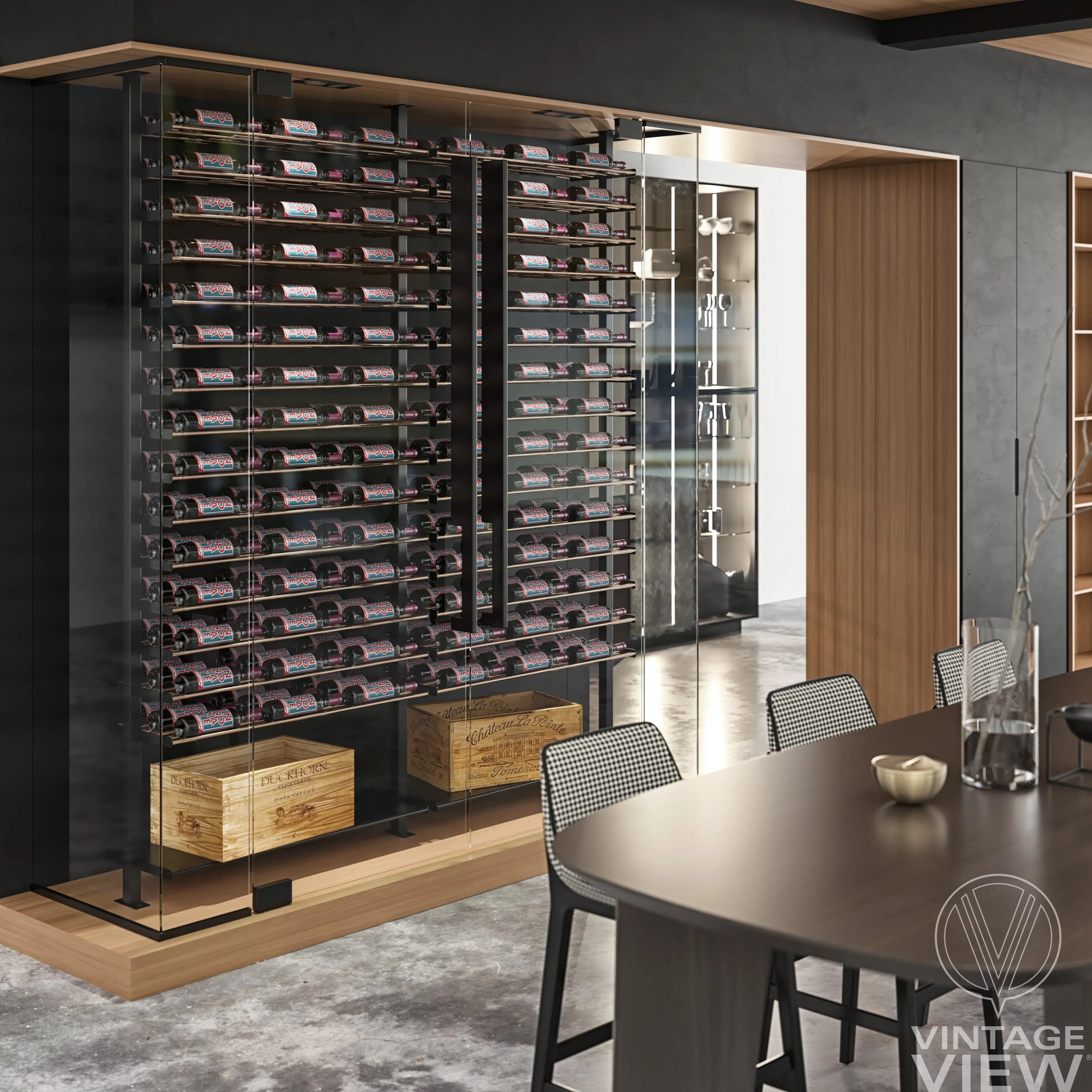 Evolution Low Profile Ultra Slim Floor-to-Ceiling Wine Rack 10 3C (54-162 Bottles)