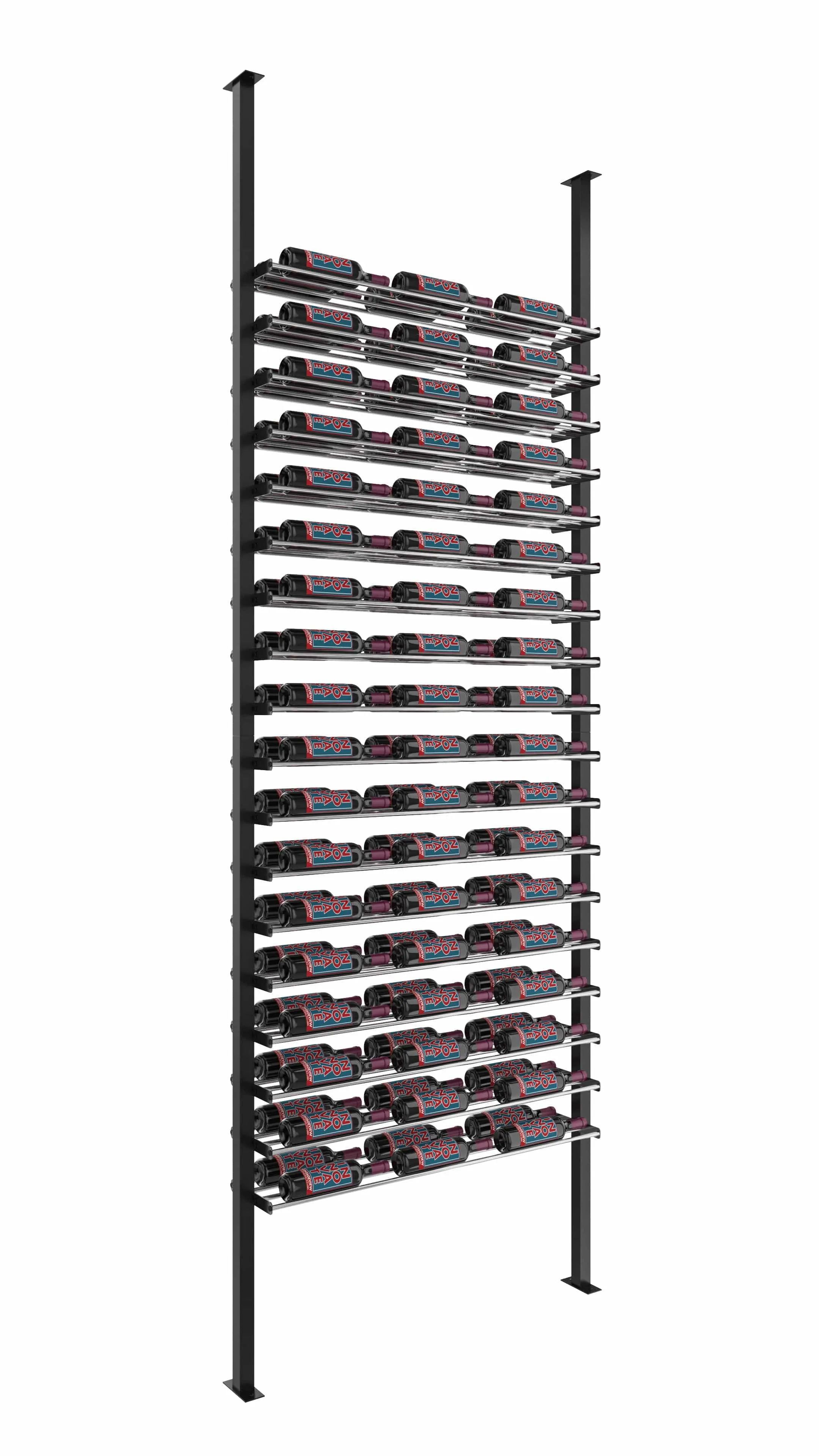 Evolution Low Profile Ultra Slim Floor-to-Ceiling Wine Rack 10 3C (54-162 Bottles)