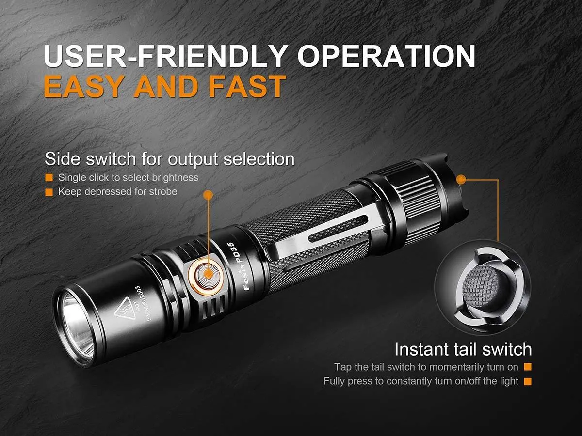 Fenix PD35 V2.0 1000 Lumens Cree XP-L HI V3 LED Flashlight