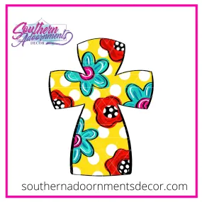 Floral Cross Template & Digital Cut File