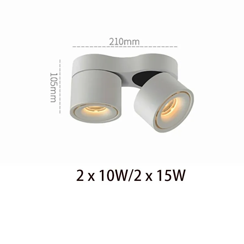 Folding Rotating Dimmable COB LED Downlights 10W 15W  LED Ceiling Spot Lights AC85-265V LED Ceiling Lamps Indoor Lighting