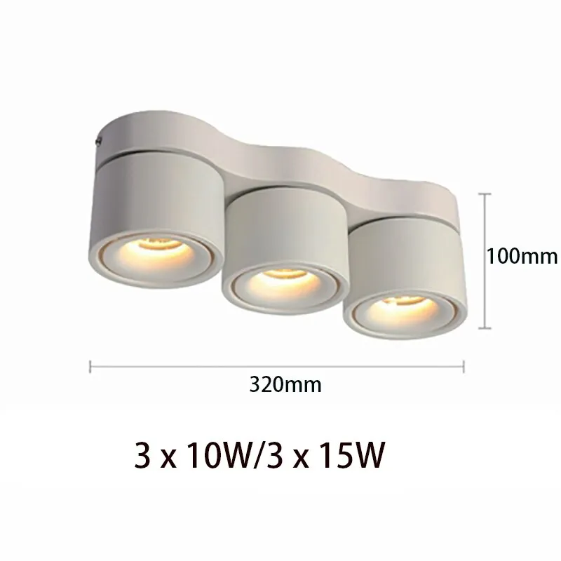 Folding Rotating Dimmable COB LED Downlights 10W 15W  LED Ceiling Spot Lights AC85-265V LED Ceiling Lamps Indoor Lighting