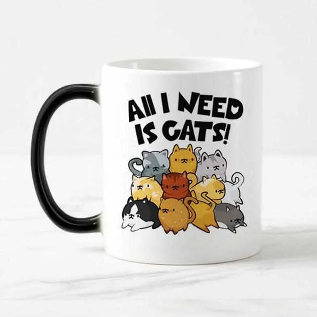 Funny Cute cats Color Changing Coffee Mug