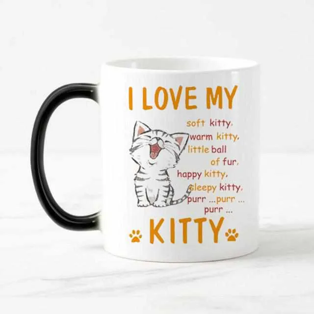 Funny Cute cats Color Changing Coffee Mug