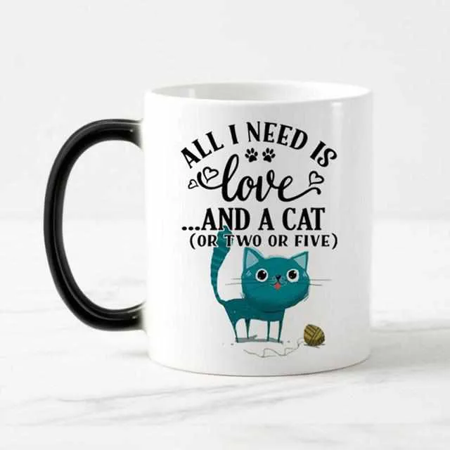 Funny Cute cats Color Changing Coffee Mug