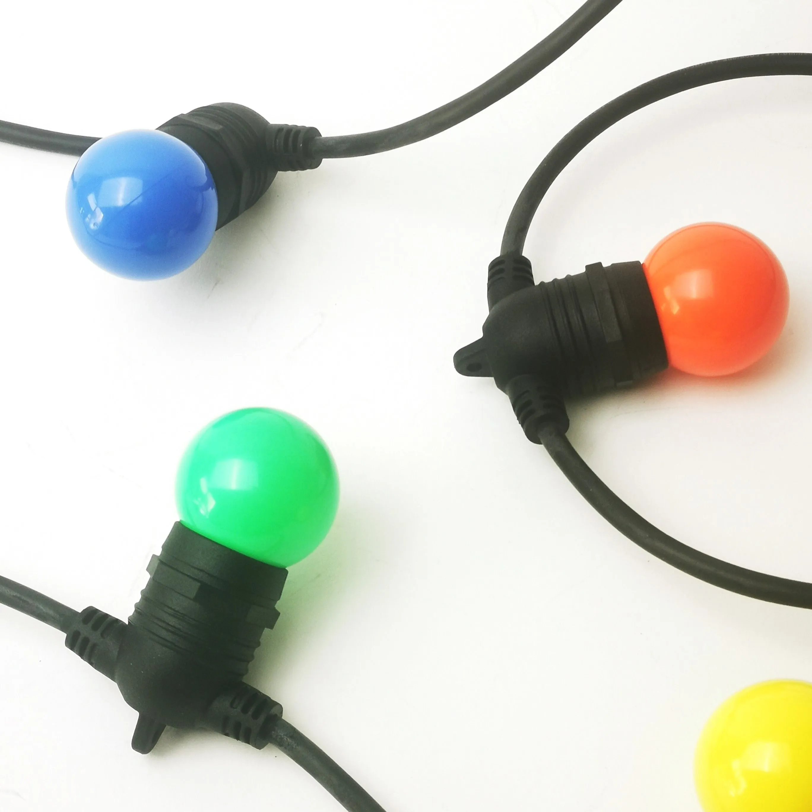 G45 Colour Bulb | 10m 20 Bulbs | Flush Mount Festoon Lights