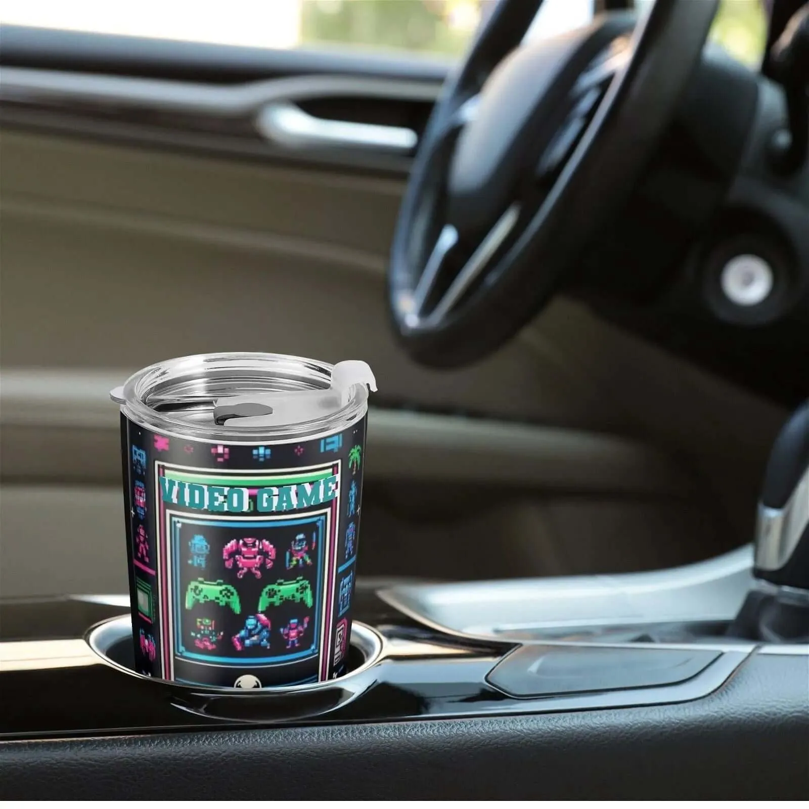 Gamer Inspired Car Cup  On-the-Go Gaming Fun