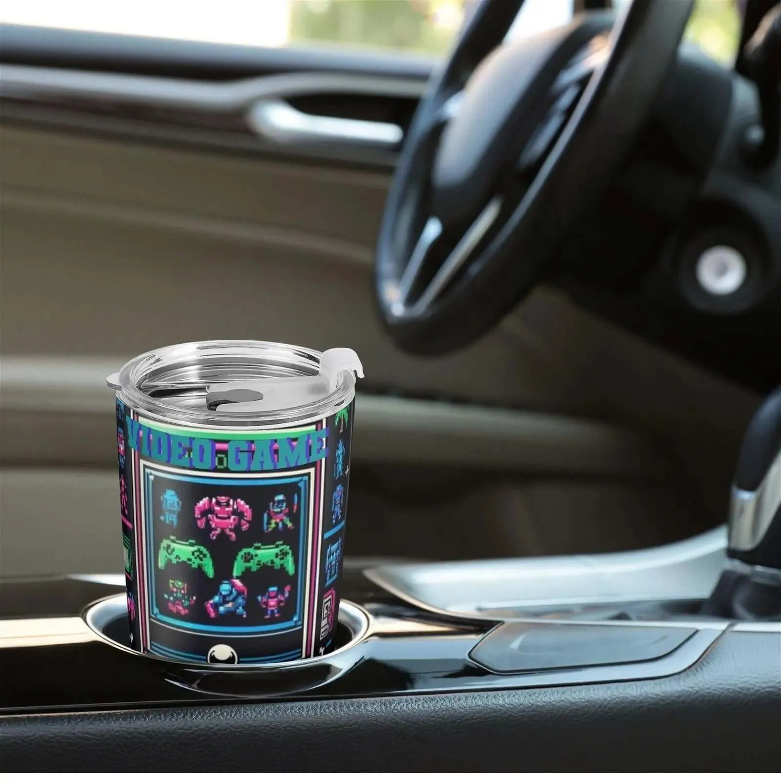 Gamer Inspired Car Cup  On-the-Go Gaming Fun