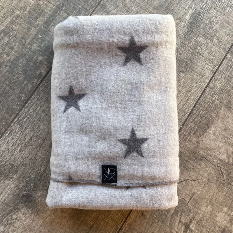 Gray Stars | Swaddle or Kids Throw Blanket