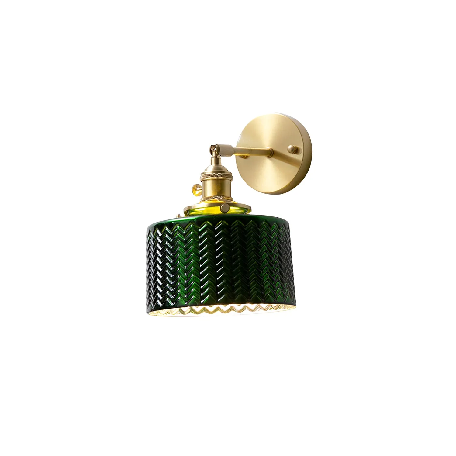 Green Glass Wall Lamp