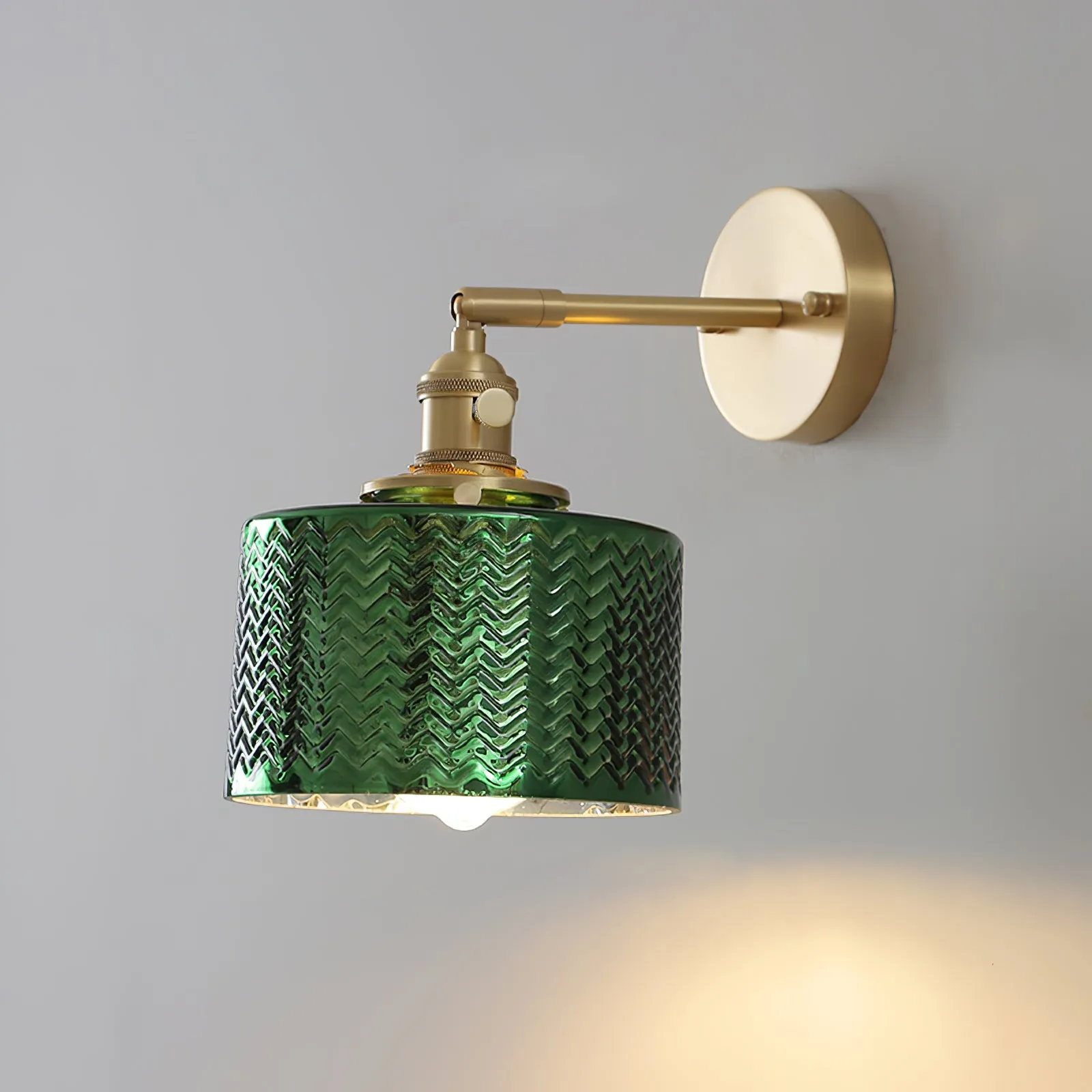 Green Glass Wall Lamp