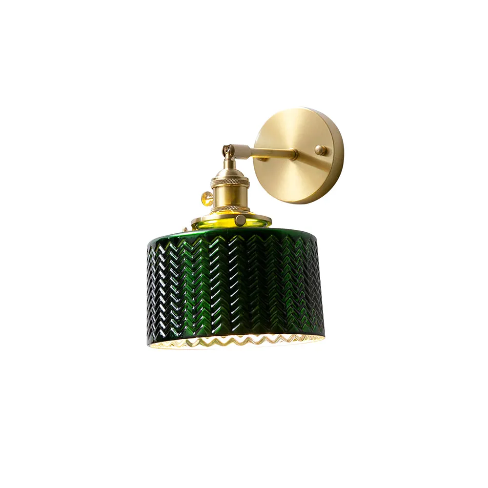 Green Glass Wall Lamp