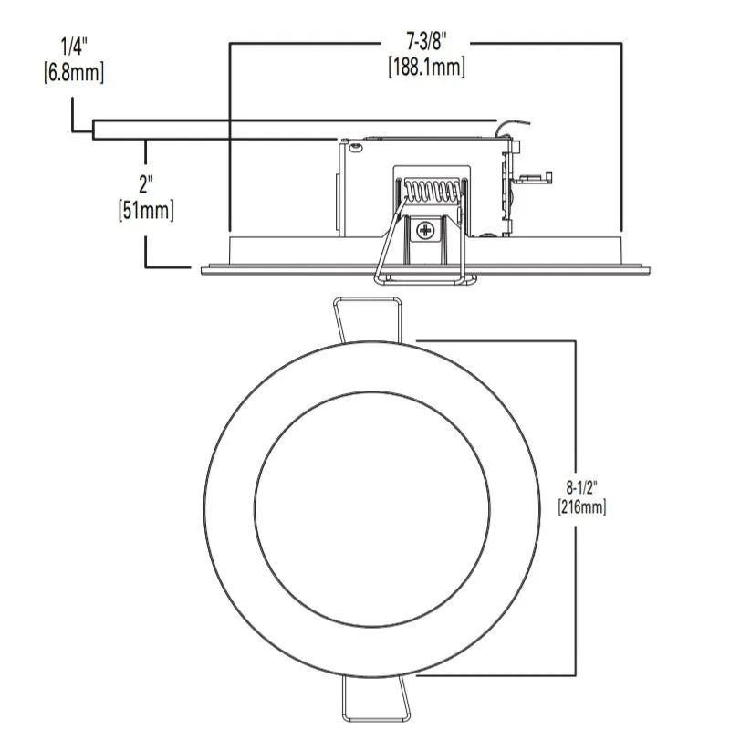 Halo SMD6-DM 6" LED Round Direct-Mount Surface Downlights