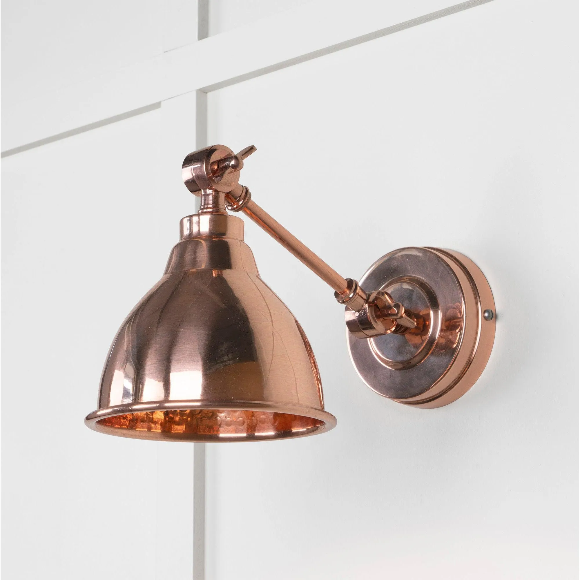 Hammered Copper Brindley Wall Light | From The Anvil