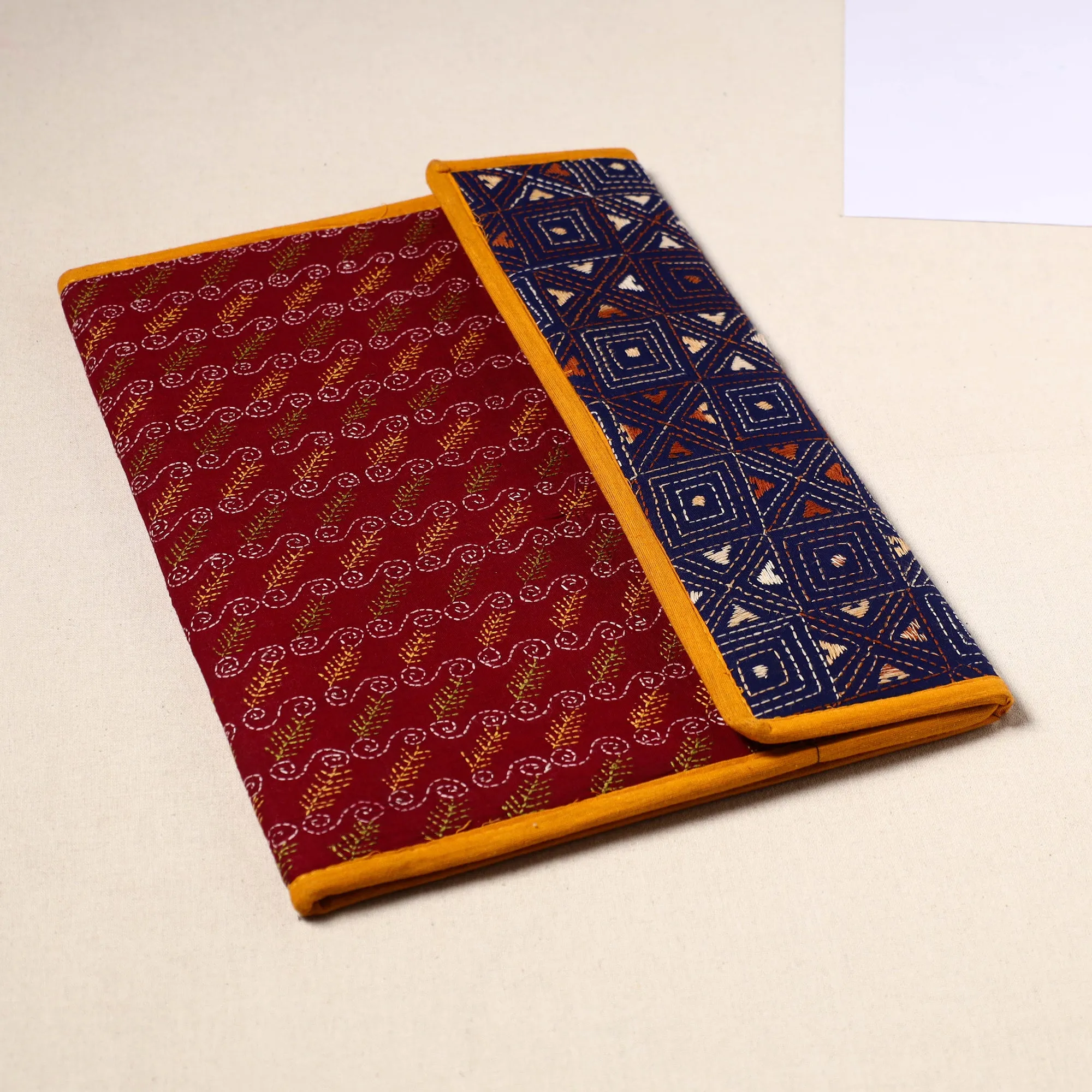 Handcrafted Bengal Kantha Work File Folder 60