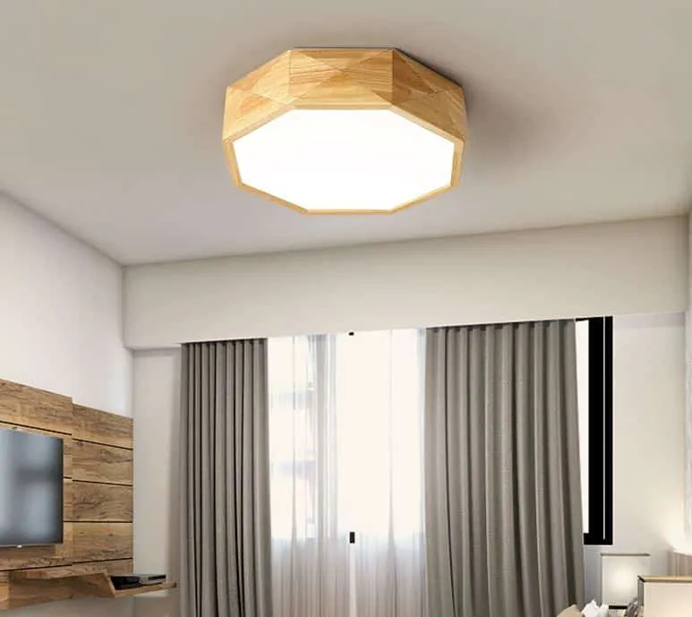 Havano Wooden Geometry Octagon Ceiling Lamp