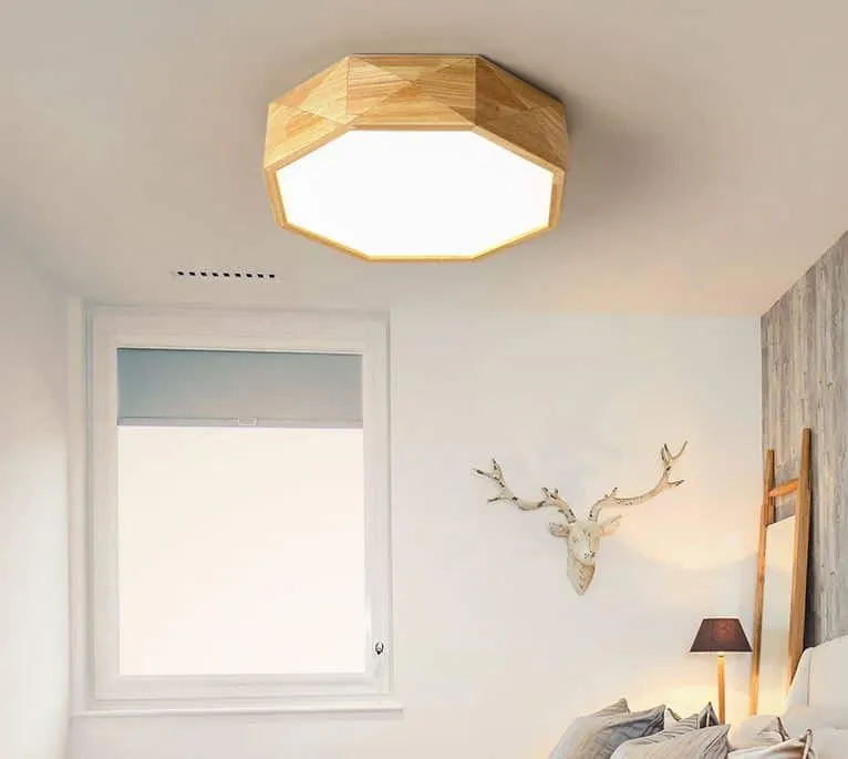 Havano Wooden Geometry Octagon Ceiling Lamp