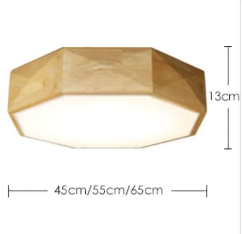 Havano Wooden Geometry Octagon Ceiling Lamp