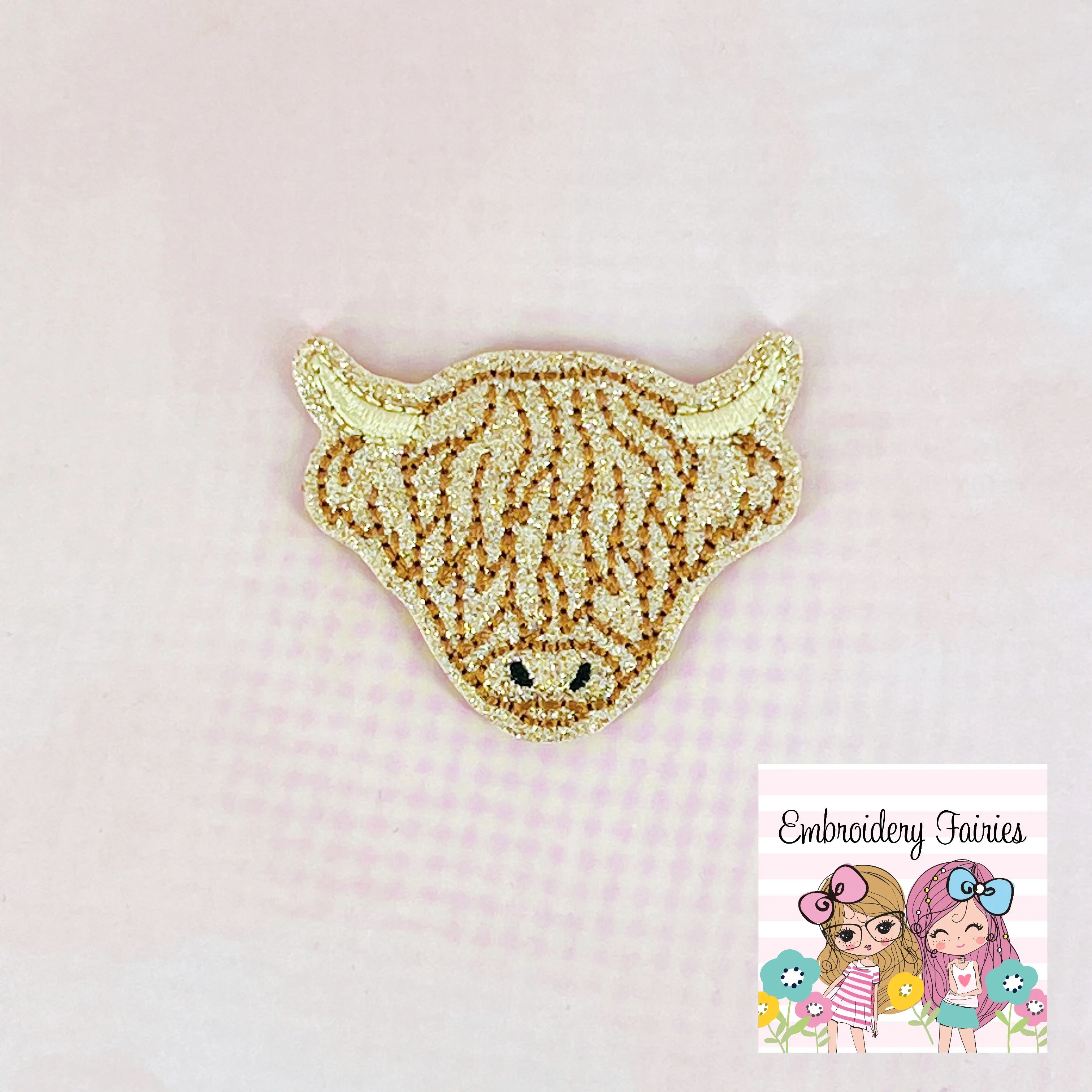 Highland Cow Feltie Design