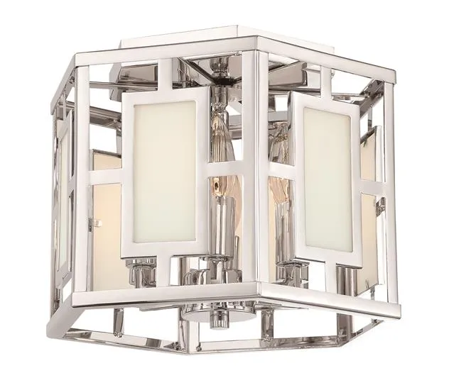 HILLCREST 6 LIGHT POLISHED NICKEL CEILING MOUNT