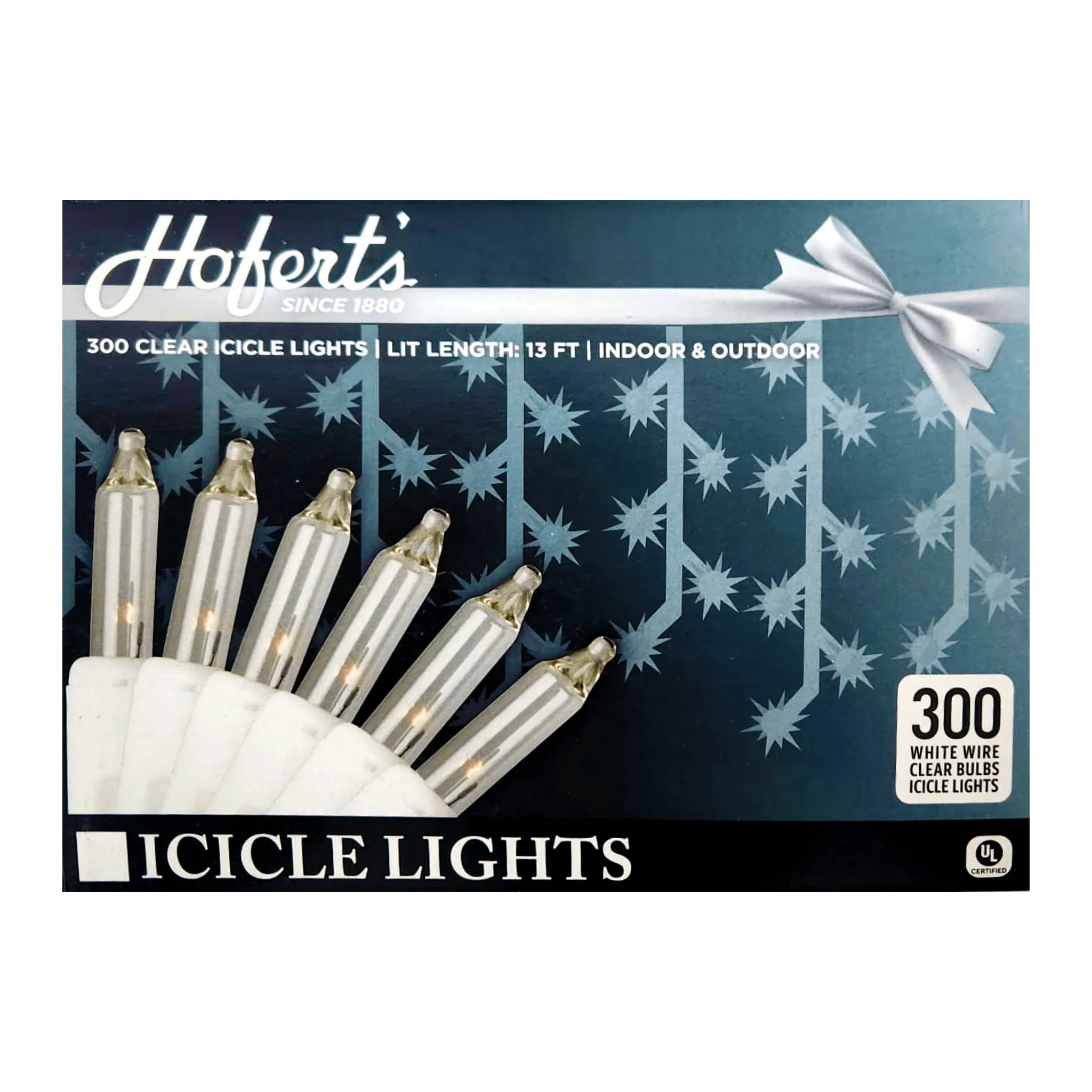 Hofert's 300 Icicles Lights - Clear or Multicolor