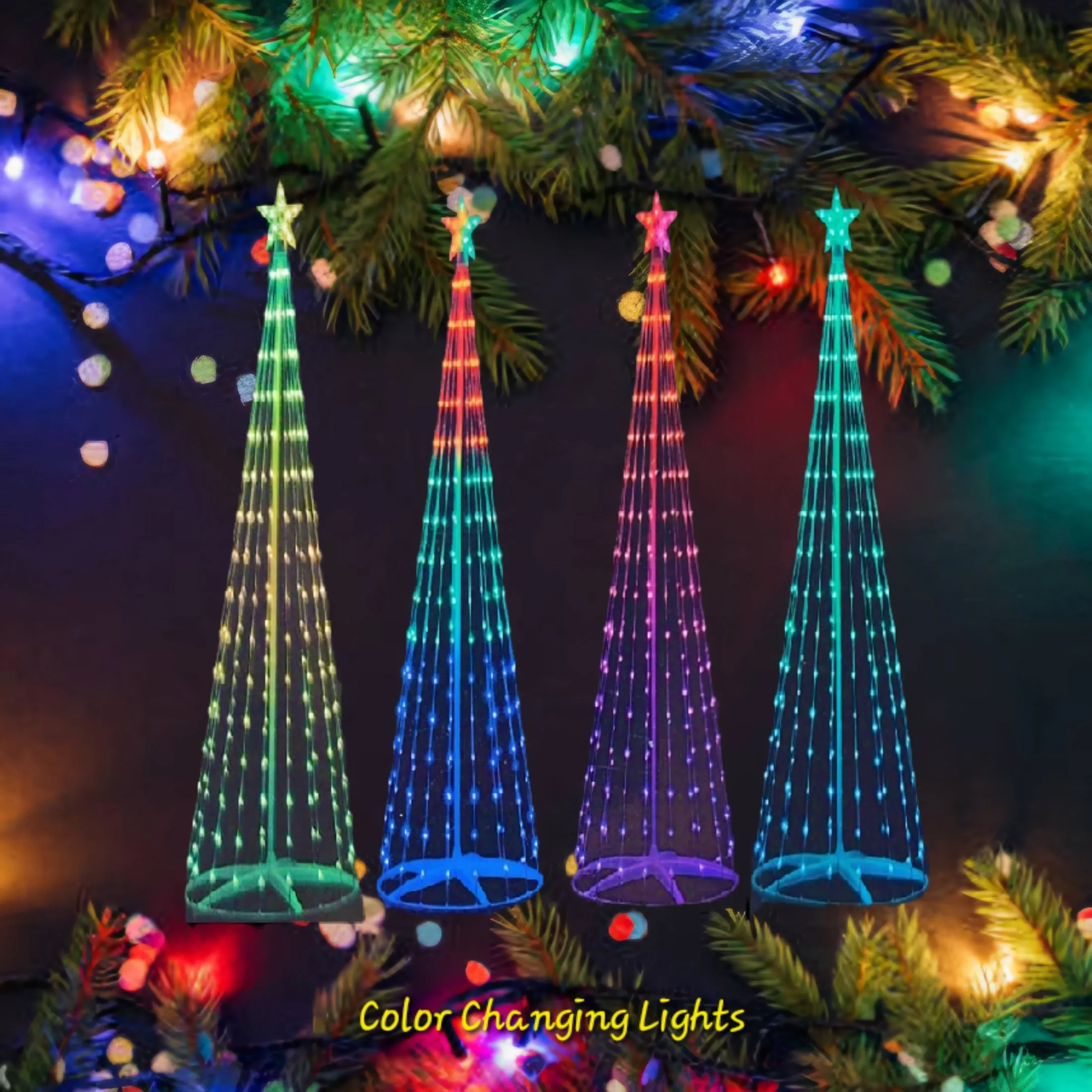 Hofert's 6FT LED Programmable String Tree - Remote & App Control