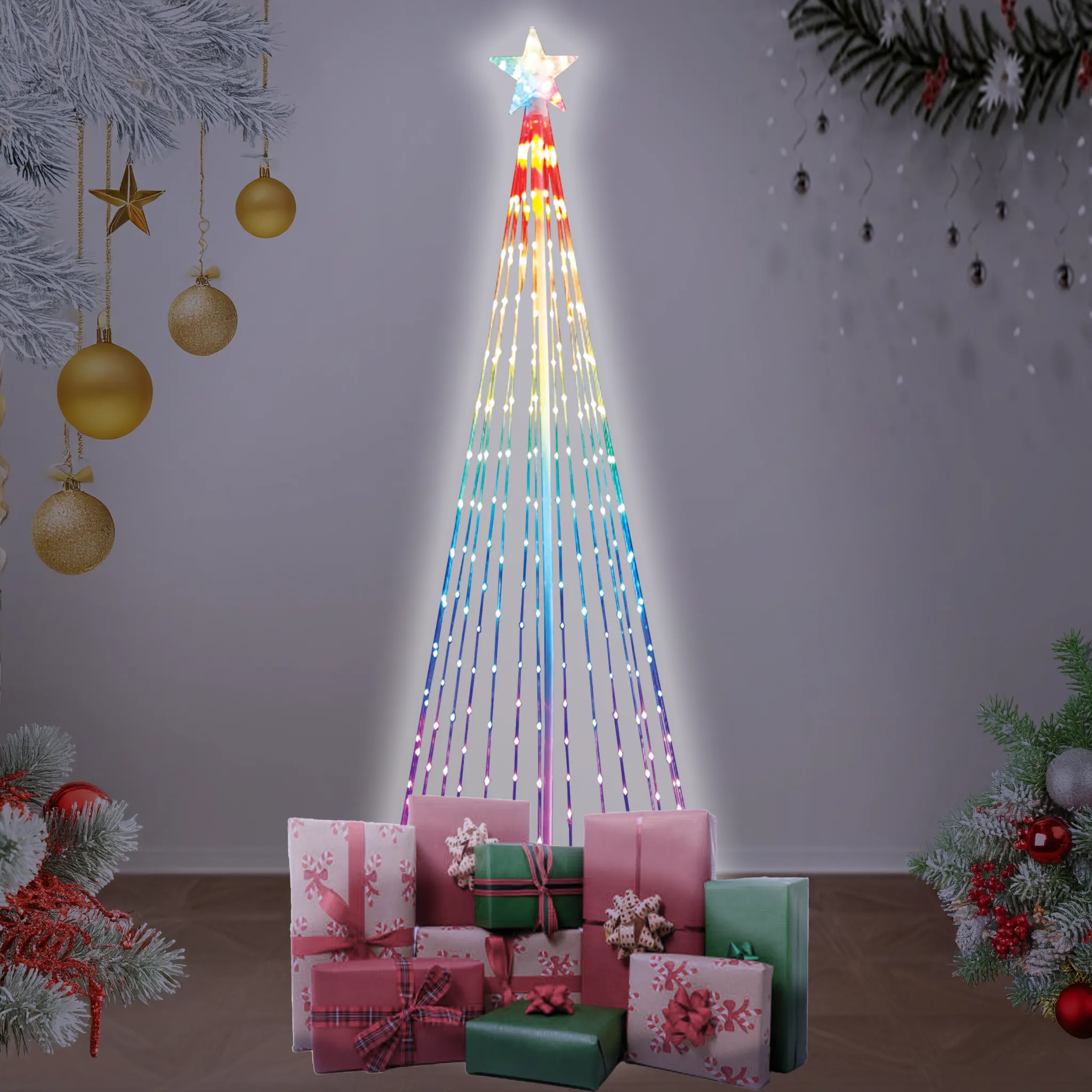 Hofert's 6FT LED Programmable String Tree - Remote & App Control