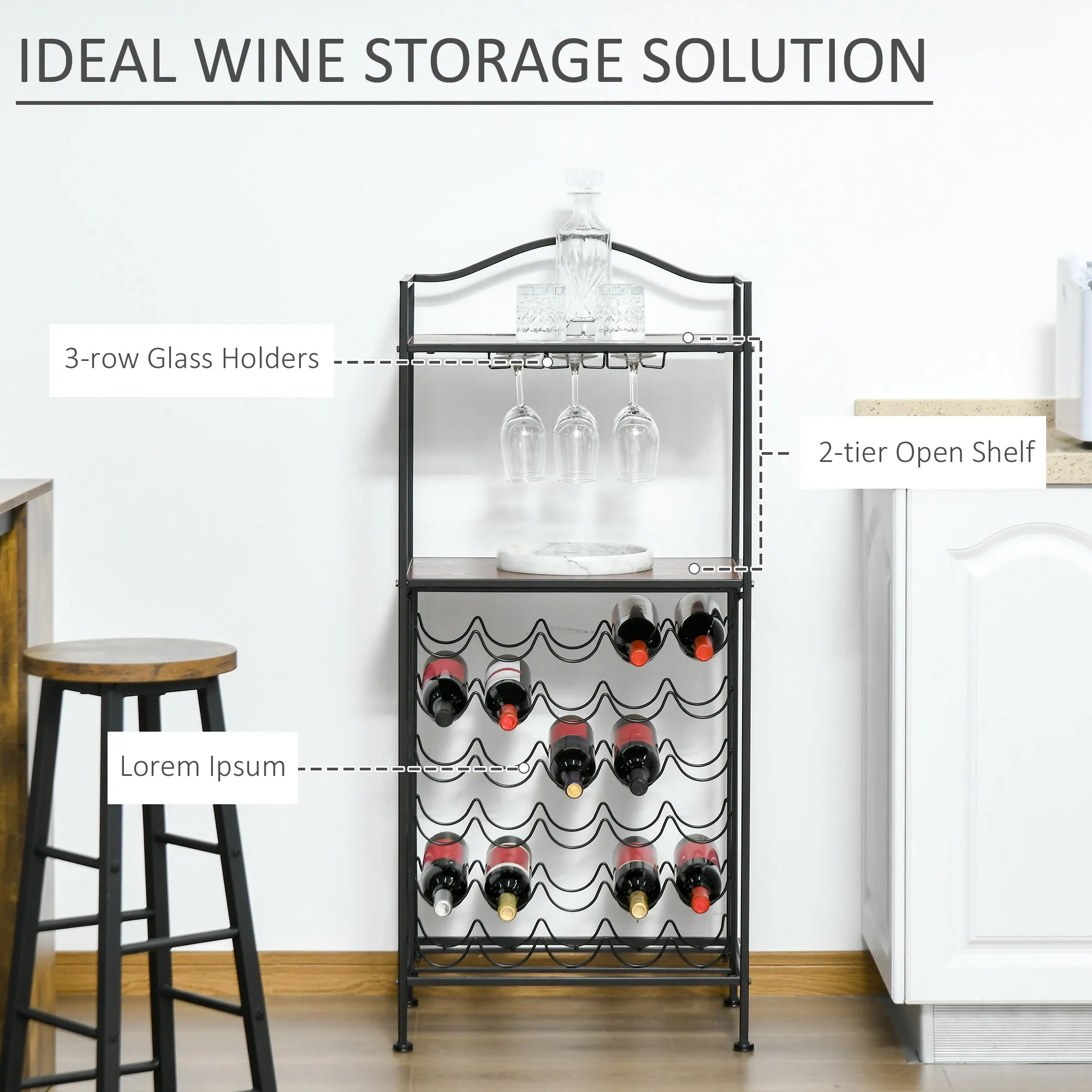 HOMCOM 30 Bottle Wine Rack