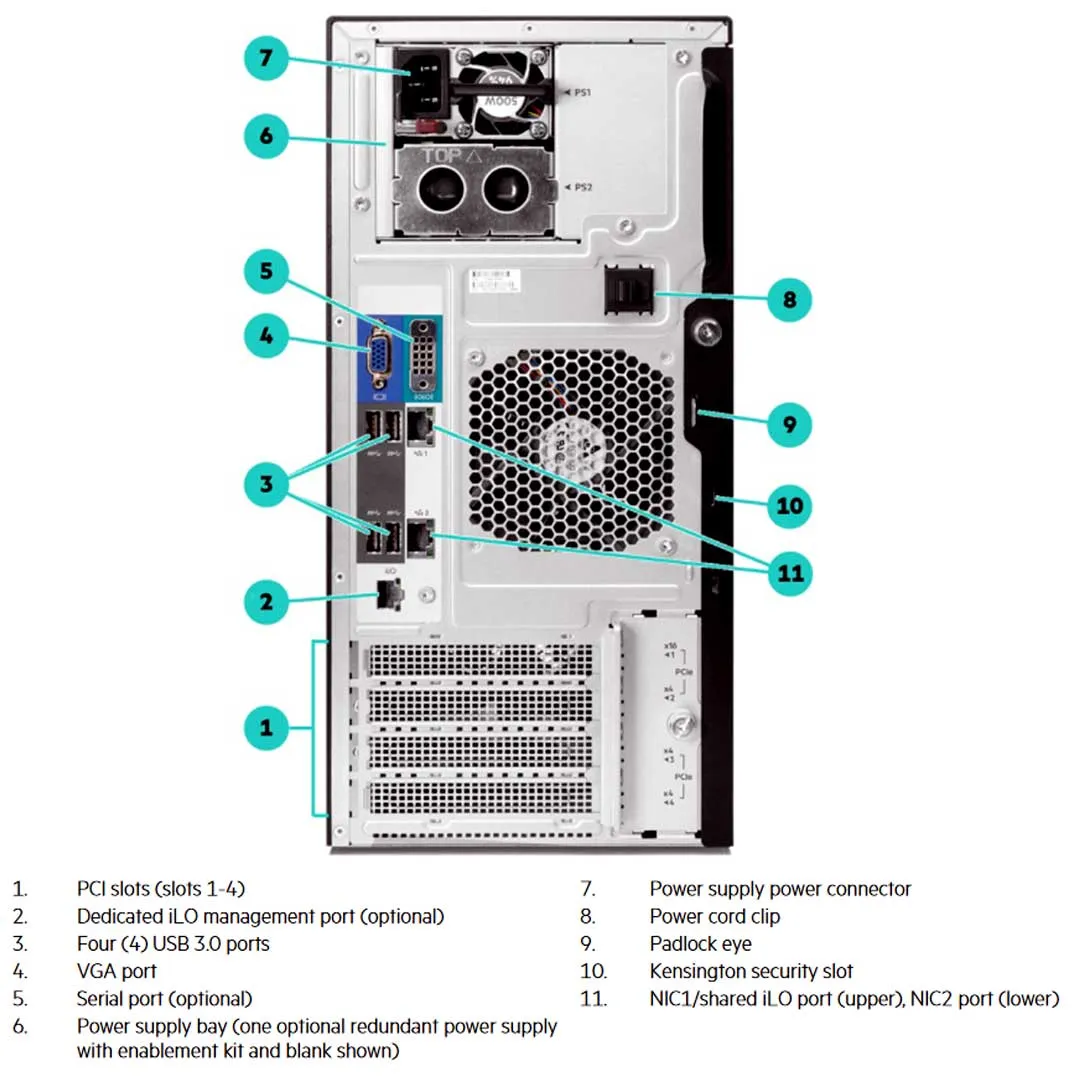 HPE ProLiant ML30 Gen10 8 SFF Hot Plug Server Chassis | P06762-B21