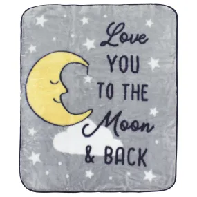 Hudson Baby High Pile Plush Blanket, Moon