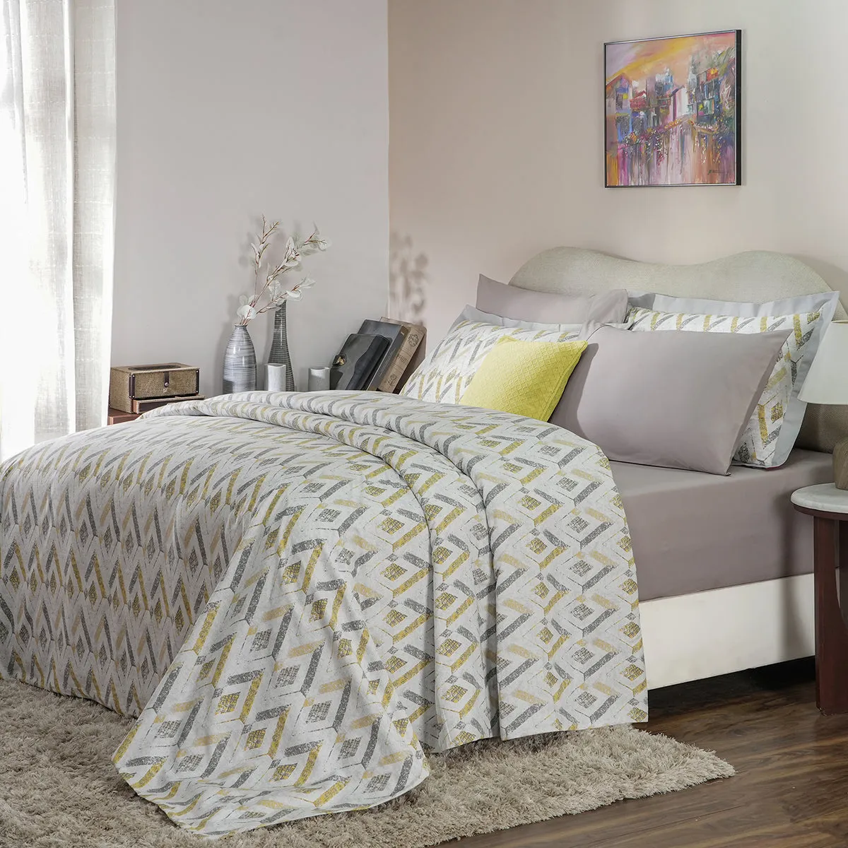 Hues PBS Refined Retro Damascus Duvet Cover