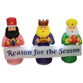 Inflatable Three Wise Men "Reason for the Season" - 8FT Illuminated Inflatable