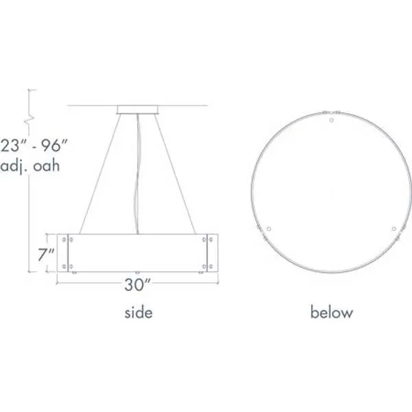 Invicta 16359-30-SM Indoor/Outdoor Dark Iron Stem Mount Pendant By Ultralights Lighting