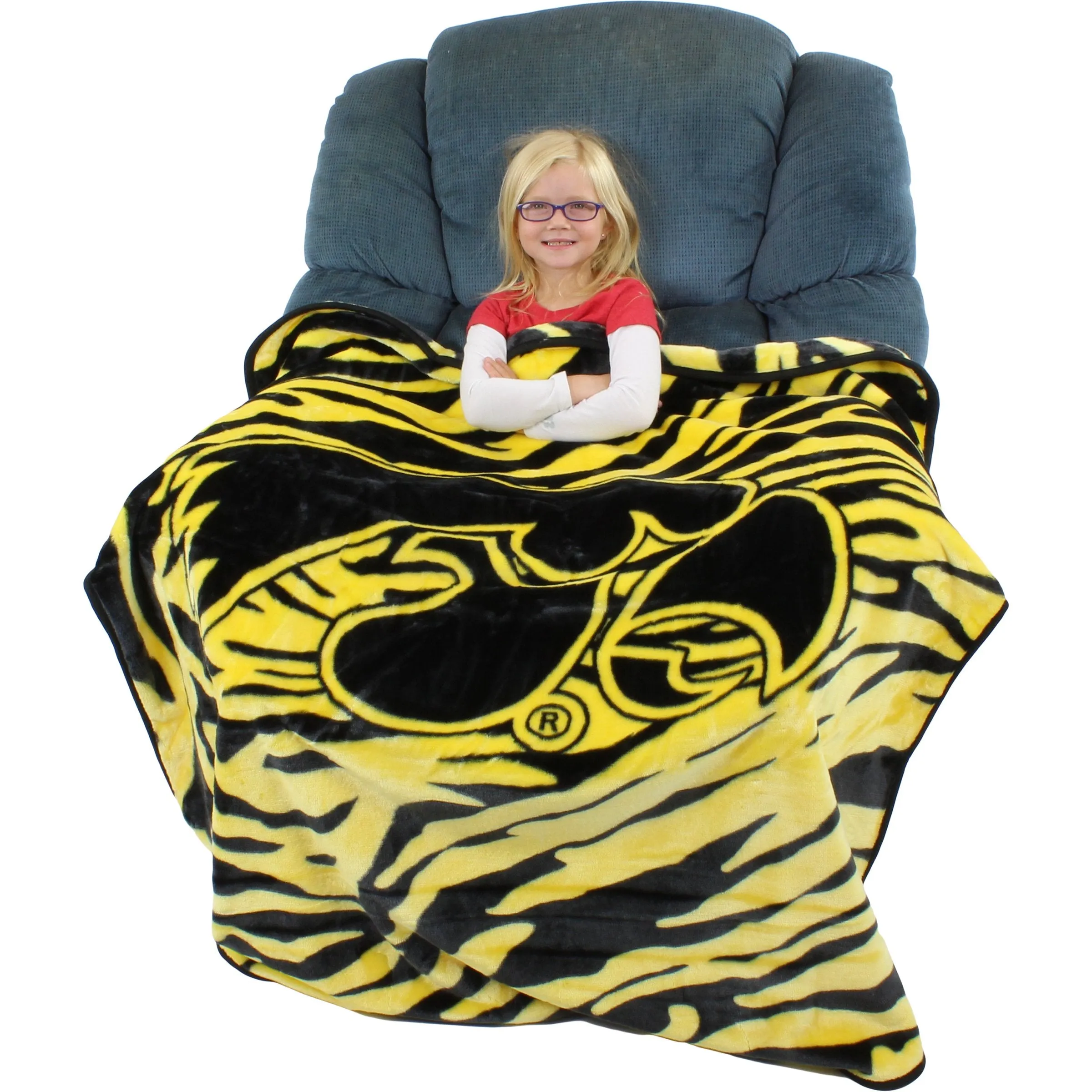 Iowa Hawkeyes Raschel Throw Blanket