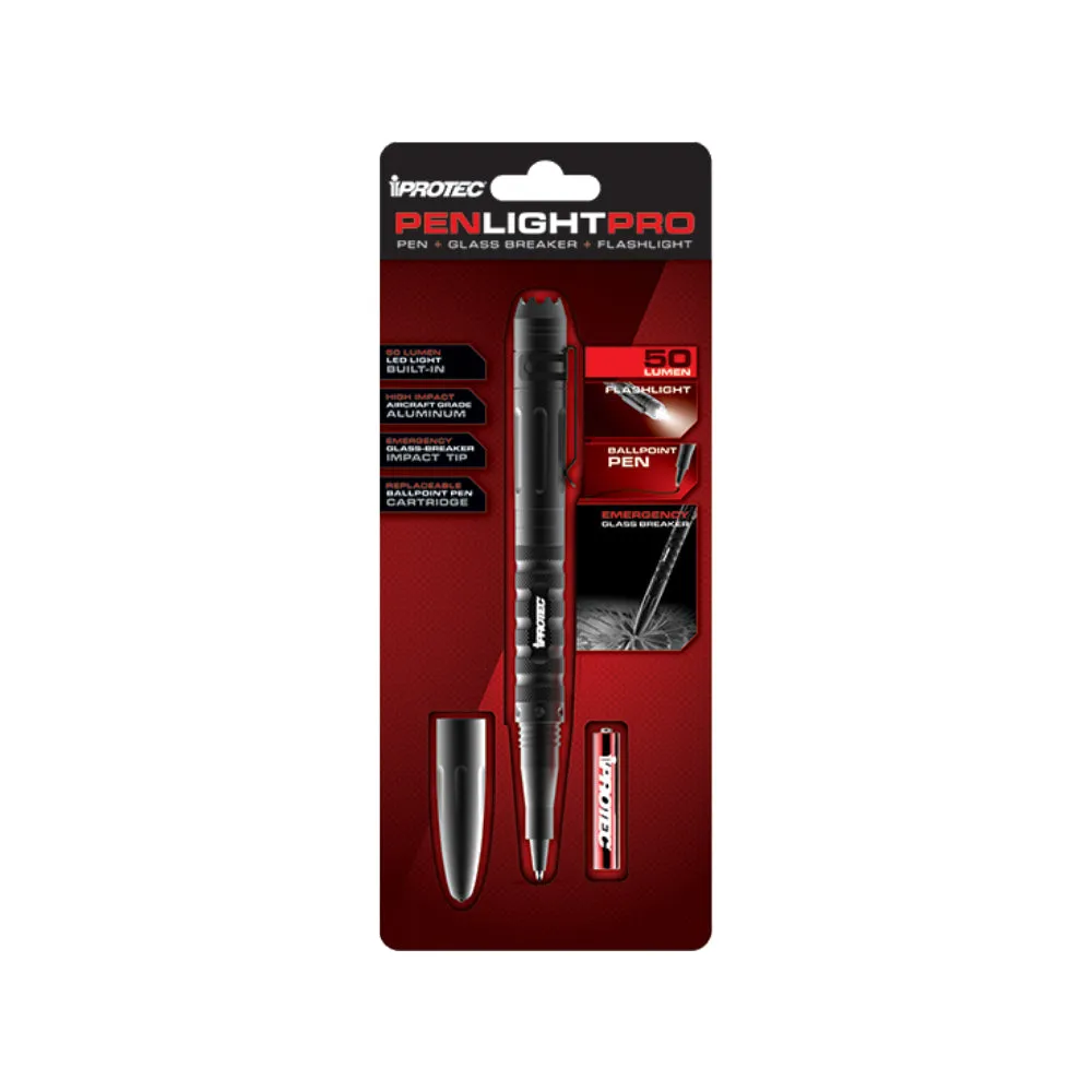 iProtec Pen Light Pro 50 Lumen LED Flashlight, Emergency Tool, and Pen