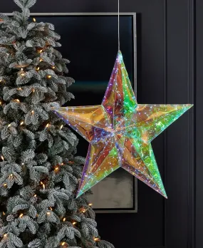 Iridescent Traditional Star 24", LED lights